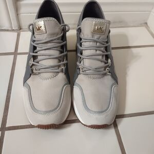 Michael Kors Women Cream and Gray Sneakers
